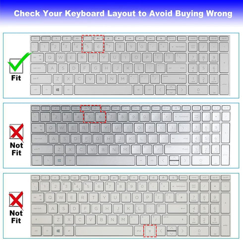Keyboard Cover for 15.6 17.3 HP Laptop 15-dy 15-dw/da/db/ef 17-by/ca 15-dy5033dx 15-dy5073dx 15-dy2073dx 15-dy2703dx 15-dy2702dx 15-dy5131wm 15-dy...
